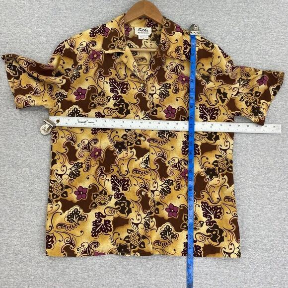 Vintage Silks by Joan Leslie Skirt Set Womens 10/12 Silk Floral Button Up Top - Picture 12 of 16